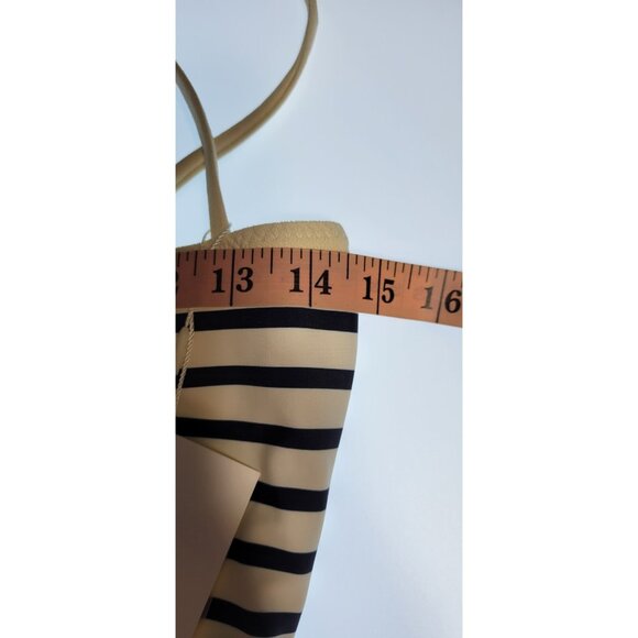 SAME Los Angeles Swim Womens One Piece ColorBlock Stripped Navy Blue Large - Picture 7 of 13